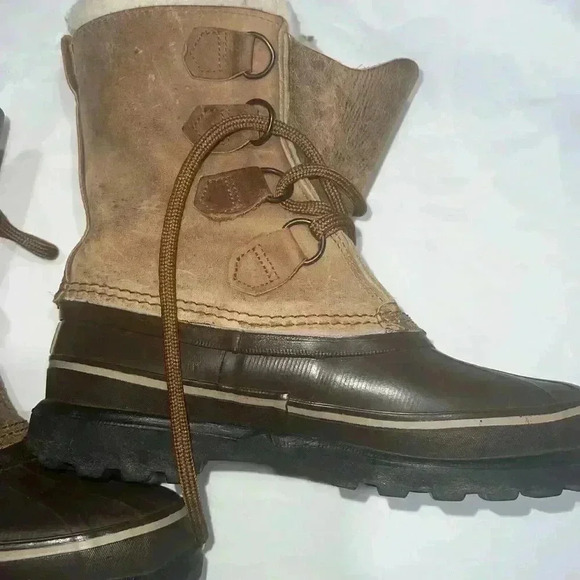 Sorel Alpine Womens Brown Insulated Leather Waterproof Made In Canada SZ 7 - Picture 3 of 14